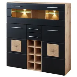 Innostyle Barschrank Sonate Lack Schwarz