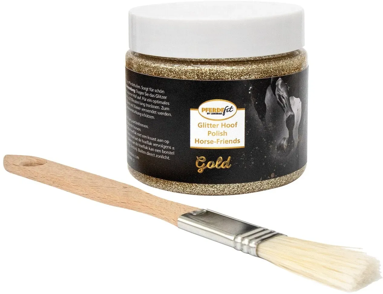 PFERDEfit by Loesdau Glitzer Huflack gold 150 ml