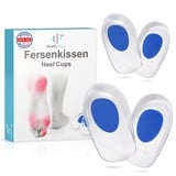 Health Press® Fersenkissen – 2 Paar Fersen Geleinlagen im Set – Dermatologisch getestete Silikon Fersenpolster – Gel Einlegesohlen für Schuhe – Bequeme Profi Schuheinlagen – Soft Gelpads für Herren