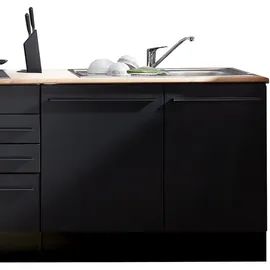 BASIC by Balculina Küchenzeile Jazz 260 cm schwarz
