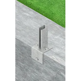 GAH Alberts Alberts Pfostenträger für Zaunpfosten 60 x 40 mm zA auf Randstein verzinkt