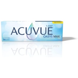 Acuvue OASYS MAX 1-Day MULTIFOCAL Tageslinsen – Gleitsichtlinsen für den Nah-, Zwischen- und Fernbereich – Tageskontaktlinsen mit -2.25 dpt und BC 8.4 – UV Schutz und angenehmes Tragegefühl