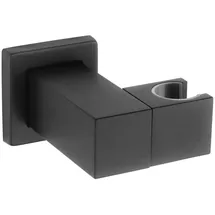 Fortis Scala Brausehalter beweglich Metall eckig Schwarz