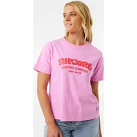 Rip Curl Surf Puff Relaxed Kurzarm-t-shirt - pink M