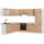 Vicco Winkelküche L-Form 227 x 287 cm Eiche/Weiß