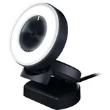 Razer Kiyo - Streaming-Kamera mit Ring-Beleuchtung (USB Webcam, HD-Video 720p, 60 FPS, kompatibel mit Open Broadcaster Sofware, Xsplit, Autofokus, Kamera-Clip, Stativ-Anschluss)