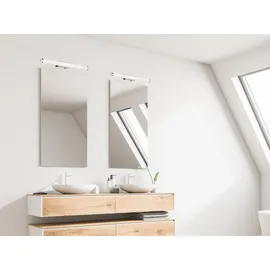 meine wunschleuchte LED Badlampen Set Wand mit Schalter Chrom 60cm Gäste WC Spiegelleuchten seitlich