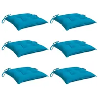 VidaXL Stuhlkissen 6 Stk. Hellblau 40x40x7 cm Oxford-Gewebe vidaXL