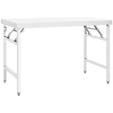 vidaXL Küchen-Arbeitstisch Klappbar 120x60x80 cm Edelstahl