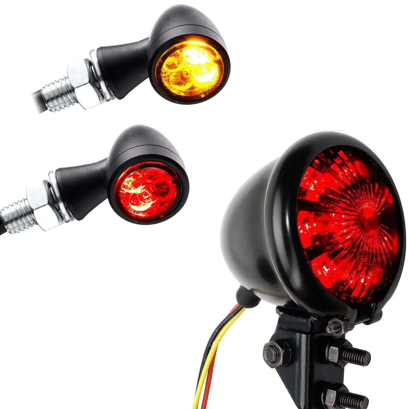 Set: LED Blinker TX1 get. + E-Prüfzeichen und Brems- und Rücklicht + LED Rücklicht + Bremslicht und Dauerlicht TX42