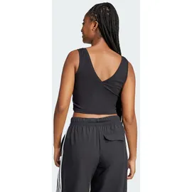 adidas Essentials Small Logo Cotton Lifestyle Tanktop Black / White XS
