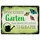 speecheese Garten-Schild 'Wer einen Garten hat braucht keine Therapie' in 21x28 cm, Aluminium, Rustikal, für den Garten