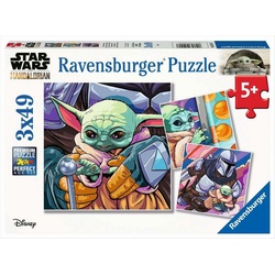 Ravensburger Puzzle Star Wars The Mandalorian: Grogu Puzzle 3x49 Teile, Puzzleteile bunt