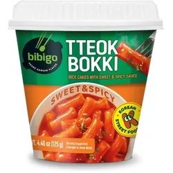 BIBIGO Tteokbokki Reiskuchen Cup mit Sweet und Spicy 125g