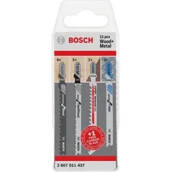 Sägeblatt-Set für Holz und Metall 14 + 1 -teilig (2607011437)