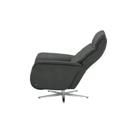 HIMOLLA Fernsehsessel 7051 Leder 74 x 113 x 86 cm Grau mit Kopfteil