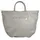 Samantha look Henkeltasche, echt Leder, Made in Italy grau