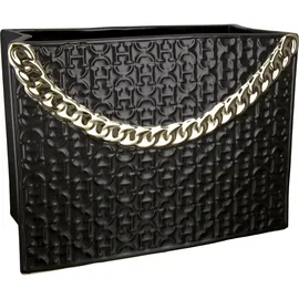 Gilde Vase Rom Keramik schwarz Handtaschenform 25,5 cm breit Dekoration Wohnaccessoire Geschenkidee Inneneinrichtung