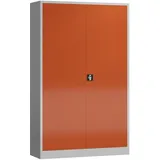 Steelboxx Flügeltürenschrank Aktenschrank 1945 x 120 x 60 grau/rot