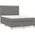vidaXL Boxspringbett 140 x 200 cm Dunkelgrau