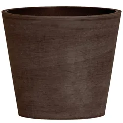 Kegelförmiger Blumentopf Ø50cm der Linie ArtPlast Nova Vita Leonardo in der Farbe Braun.