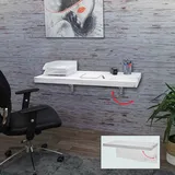 Wandregal HWC-H48, Wandklapptisch, klappbar Massiv-Holz, 100x50cm shabby weiß