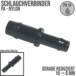 25 x 19 mm PA Nylon Schlauch Verbinder Reduktion Stutzen Tülle Kupplung Fitting ...