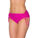 Aquarti Damen Bikinihose mit Raffung und Schnüren, Farbe: Pink, Größe: 40 - 40