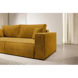 Selsey Schlafsofa mit Bettzeugbehälter senffarbig - Braun