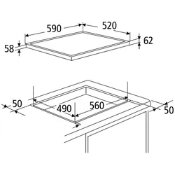 PKM IF4-G Induktionskochfeld 60cm autark Touch rahmenlos Glaskeramik