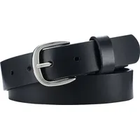 Playshoes Ledergürtel Leder-Gürtel 25 mm Breite schwarz 55 cm