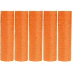 5 Rollen Papier Luftschlangen orange