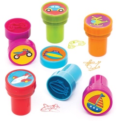 Selbstfärbende Stempel "Fahrzeuge" (pro Set 10) Mitgebsel