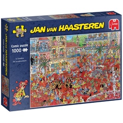 Jumbo Spiele Puzzle 20043 Jan van Haasteren Die Tomatenschlacht, 1000 Puzzleteile bunt