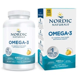 Nordic Naturals Omega-3, 690mg Omega-3, Zitrone, 180 Weichkapseln