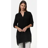 pm selected Damen Longbluse Romantische Musselin Oversized Tunika in Einheitsgröße PM10