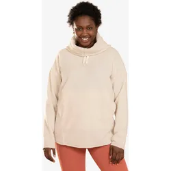 Sweatshirt Yoga Damen Entspannung Fleece - beige cremebeige 2XL