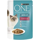 Purina ONE Adult mit Rind & Karotten 85 g, Katzenfutter, NEU