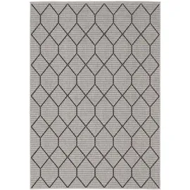 Pergamon In & Outdoor Teppich Flachgewebe Marbella Grau, Modern 80x150cm