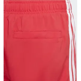 adidas 3 Stripes Badeshorts Rot/Weiß 152