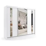 altdecor Schiebetürenschrank Grace 240 x 216 x 61 cm Weiß