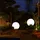 ETC Shop 3er Set LED Solar Dekoleuchte Kunststoff, Metall 15 und 20 cm weiß