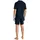 SCHIESSER UNCOVER by SCHIESSER Herren Schlafanzug 2-tlg. Set - Shorty, kurz, V-Ausschnitt, Baumwolle, uni/gemustert Dunkelblau XL