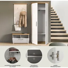 Home Affaire COSENZA Garderobenschrank 171 x 37 x 194 cm weiß