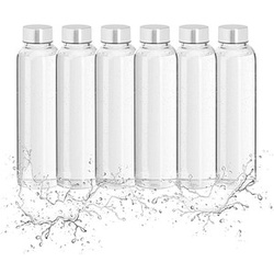 6 relaxdays Trinkflaschen transparent 500,0 ml