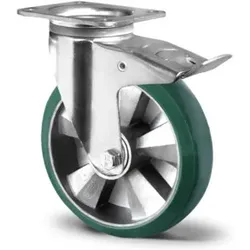 CASCOO Lenkrolle mit Totalfeststeller ø 200 mm Serie BAX7 Doppelkugellager E-Serie