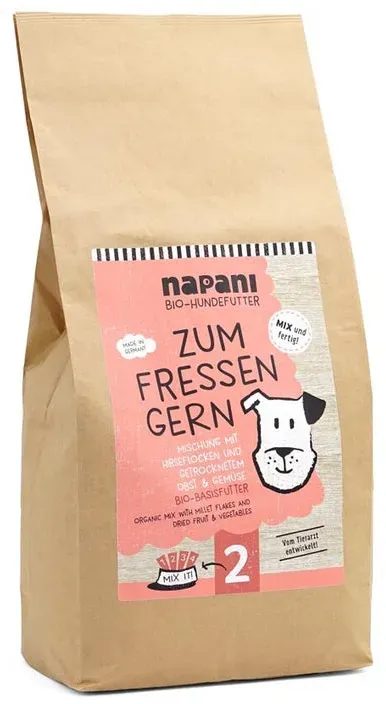 Bio-Basisfutter "Zum Fressen Gern" für Hunde mit Hirse... 3 kg