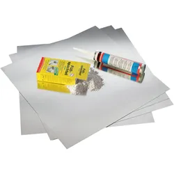 Magnetoplan Magnetowand auf Tapete - 50x50cm - Metall - Weiß - 4stk