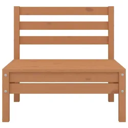 vidaXL Garten-Mittelsofa Honigbraun Massivholz Kiefer