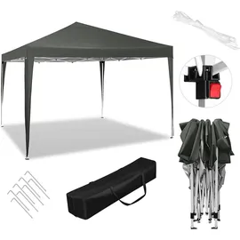 Woltu Faltpavillon 3 x 3 m Grau